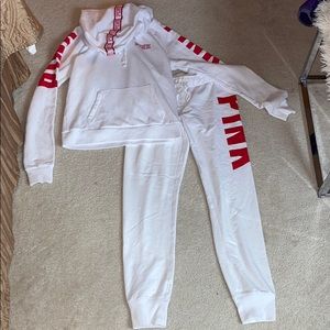 PINK Victoria secret sweat suit set
